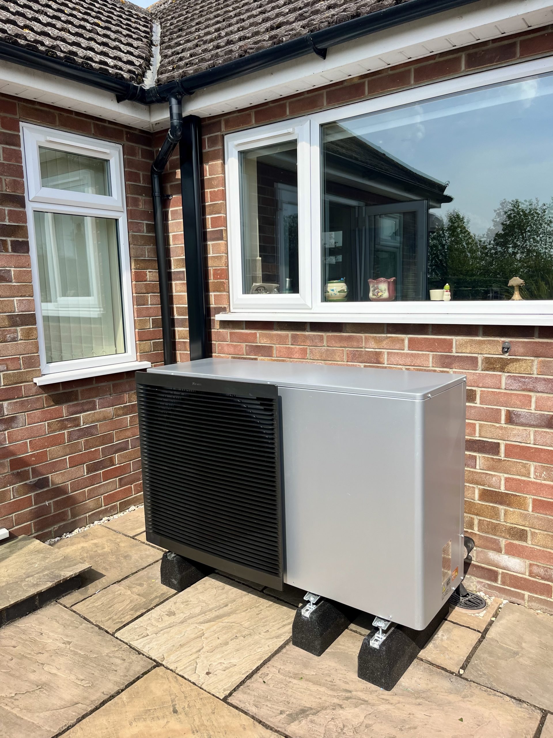 Air Source Heat Pump Air Source Heat Pump installation courtesy of the Heat Pump Grant