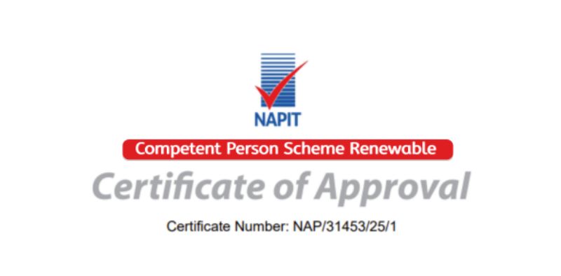 Napit certificate Certified by NAPIT