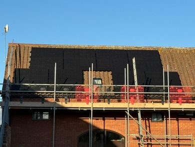 Clean and clear image of a Uk roof 