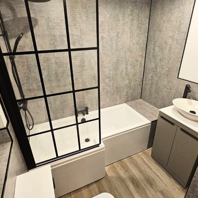 Modern bathroom renovation project in East Midlands home with energy-efficient fittings
