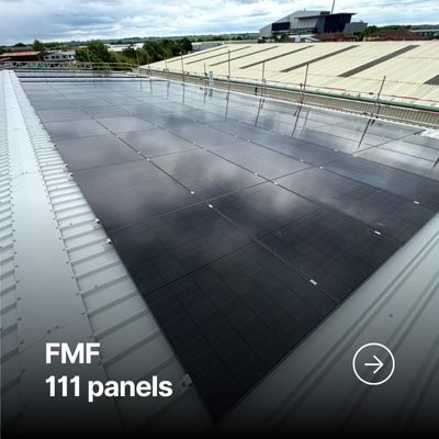 Commercial solar panel system at FMF building in Lincoln