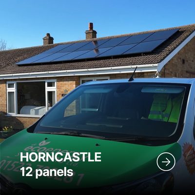 Residential solar panel installation in Horncastle, Lincolnshire