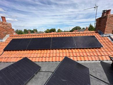 Image of residential solar panel installed