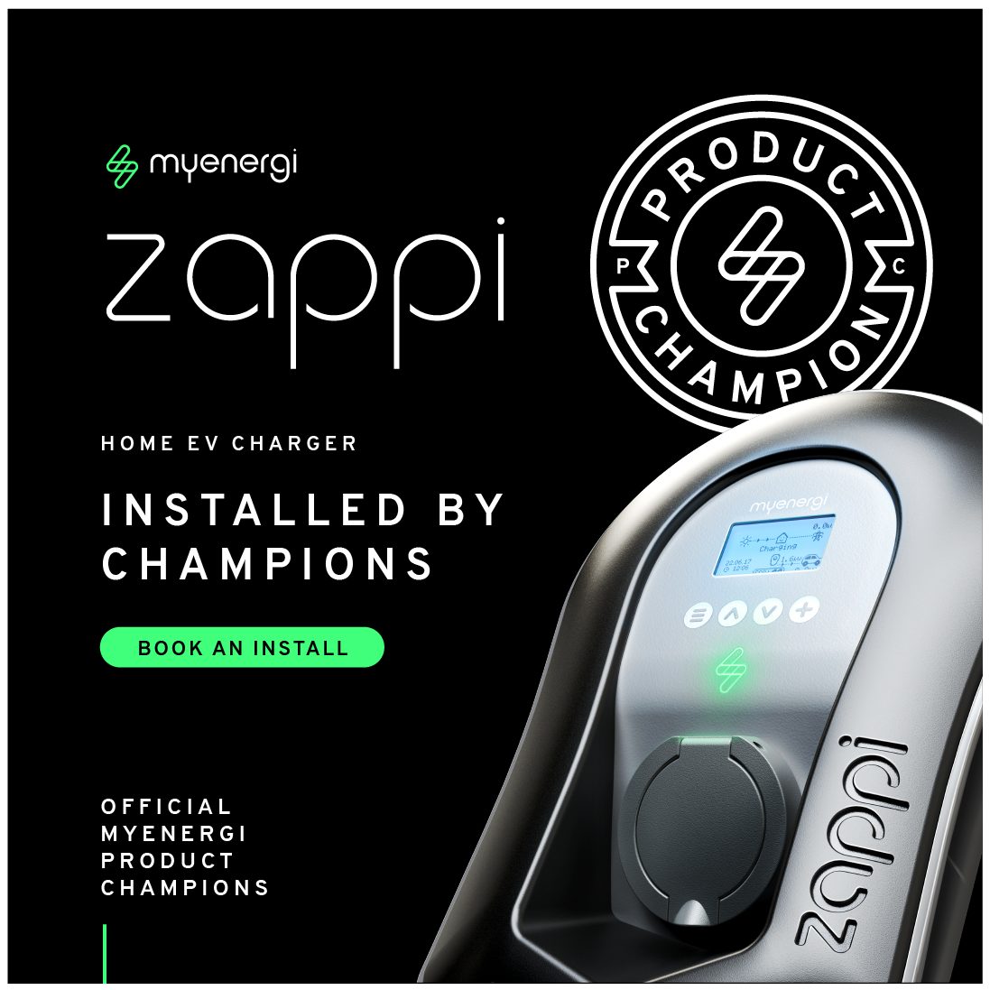 Home EV charging with government grant for zero-emission transport.