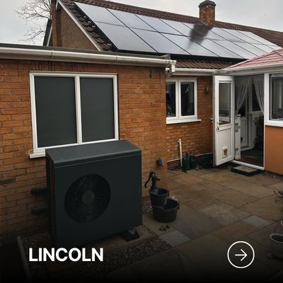 Solar panels installed on a new-build property in Sleaford