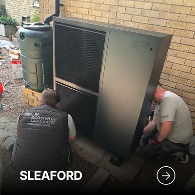 Solar PV setup on a flat roof in Sleaford