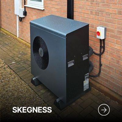 Ebac air source heat pump installed by UK Eco Energy Solutions in Skegness Lincolnshire.