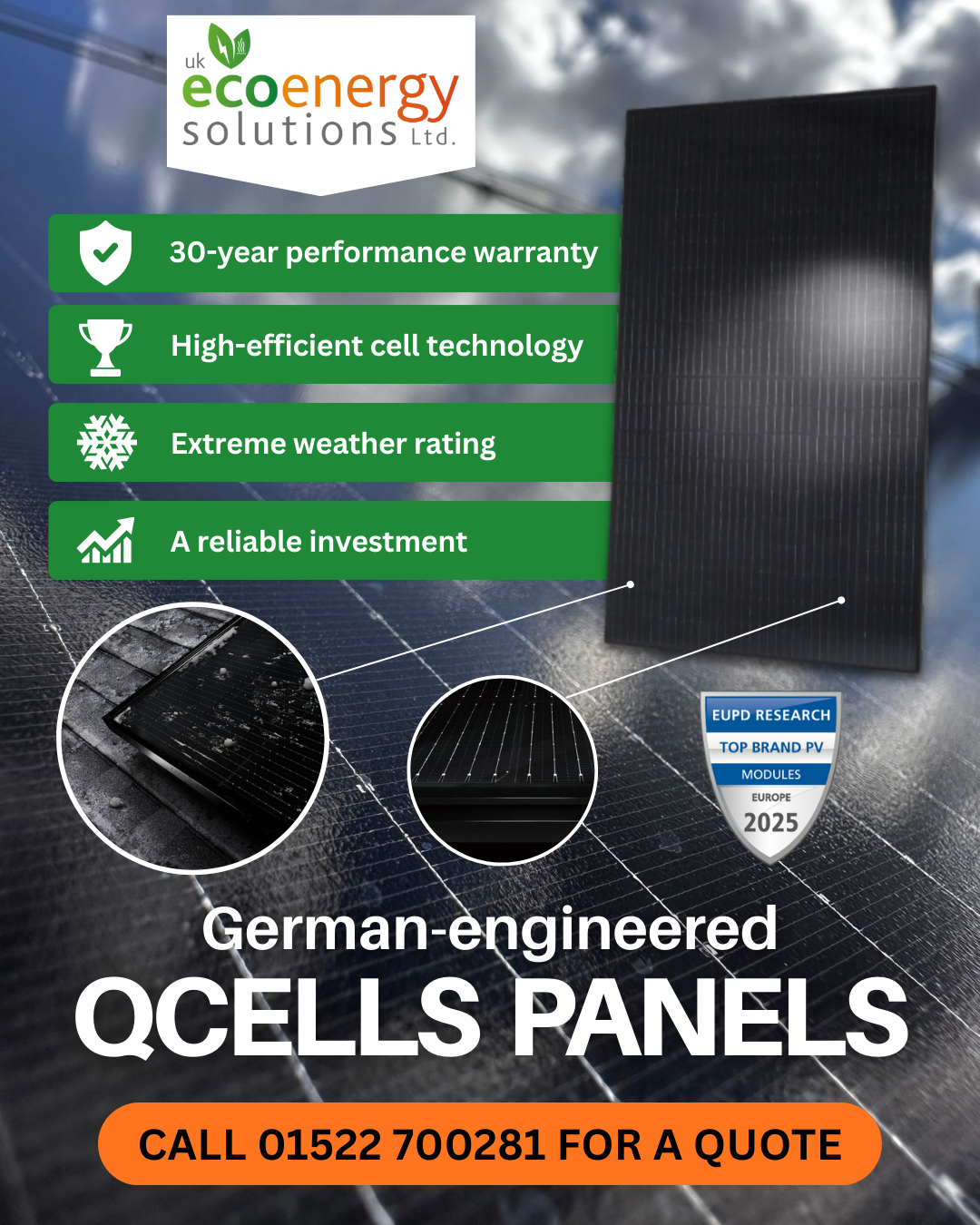 Qcells solar panel installers UK - UK Eco Energy Solutions