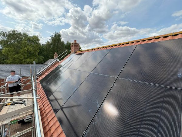 UK Eco Energy Solutions installing Qcells solar panels on a Lincolnshire roof