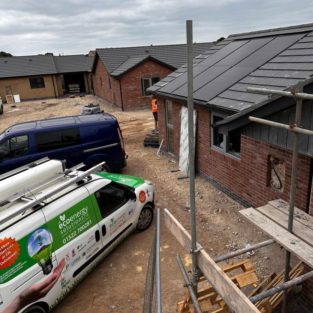 Commercial solar PV system in progress in Lincoln by UK Eco Energy Solutions