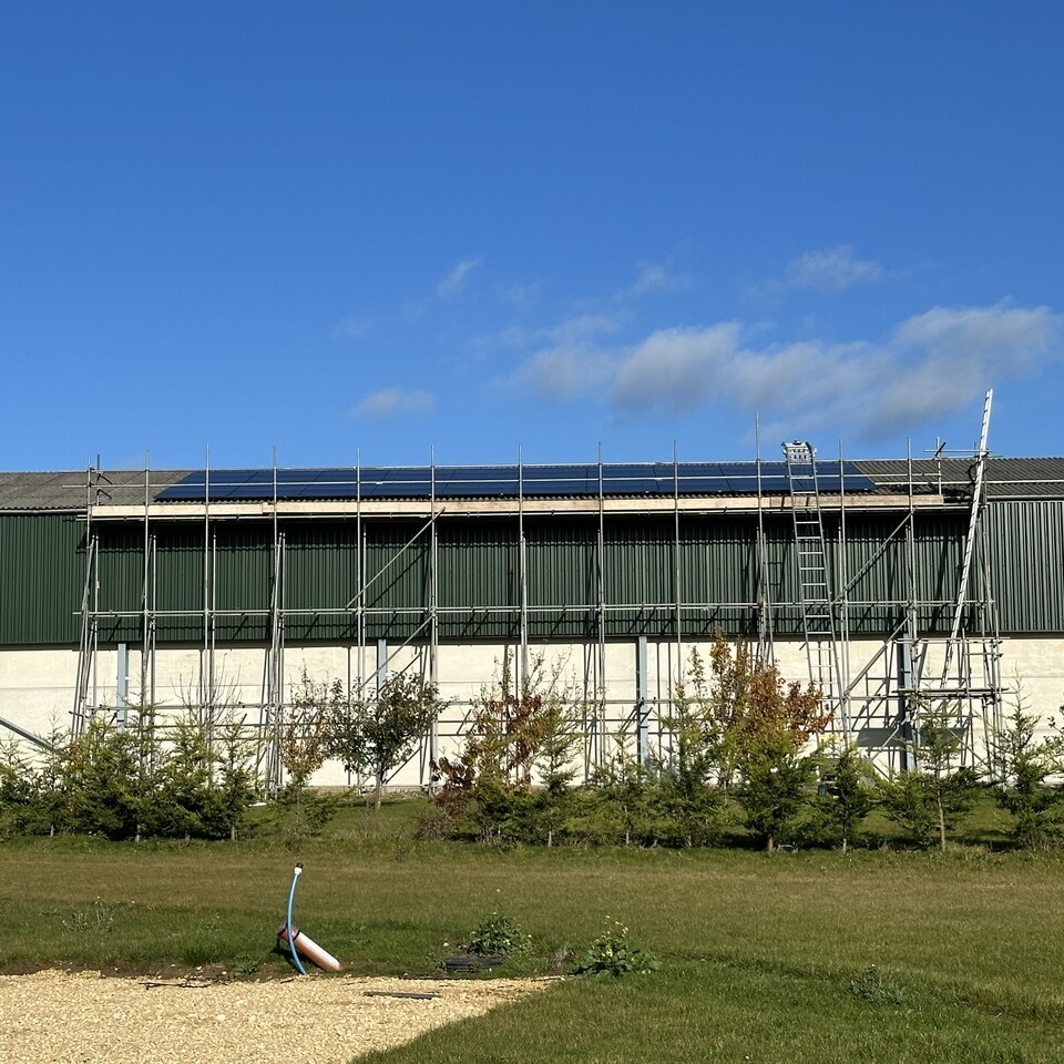 Solar panels for business on commercial roof in Lincolnshire