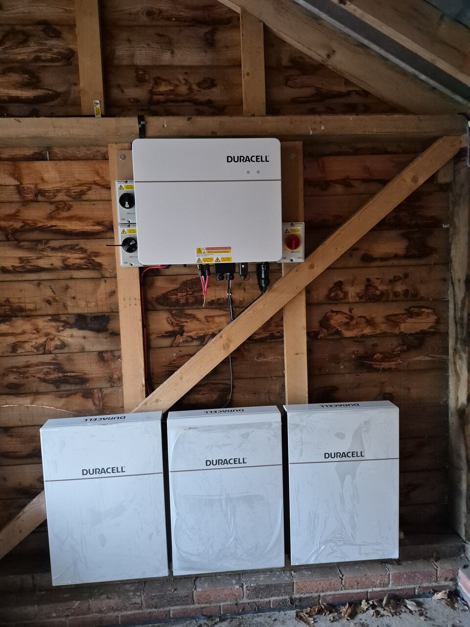 Home battery system for solar PV system installed on garage roof