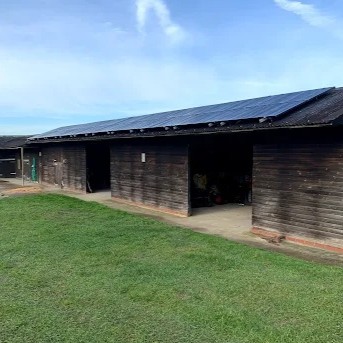 Solar PV installation on storage building/outbuilding
